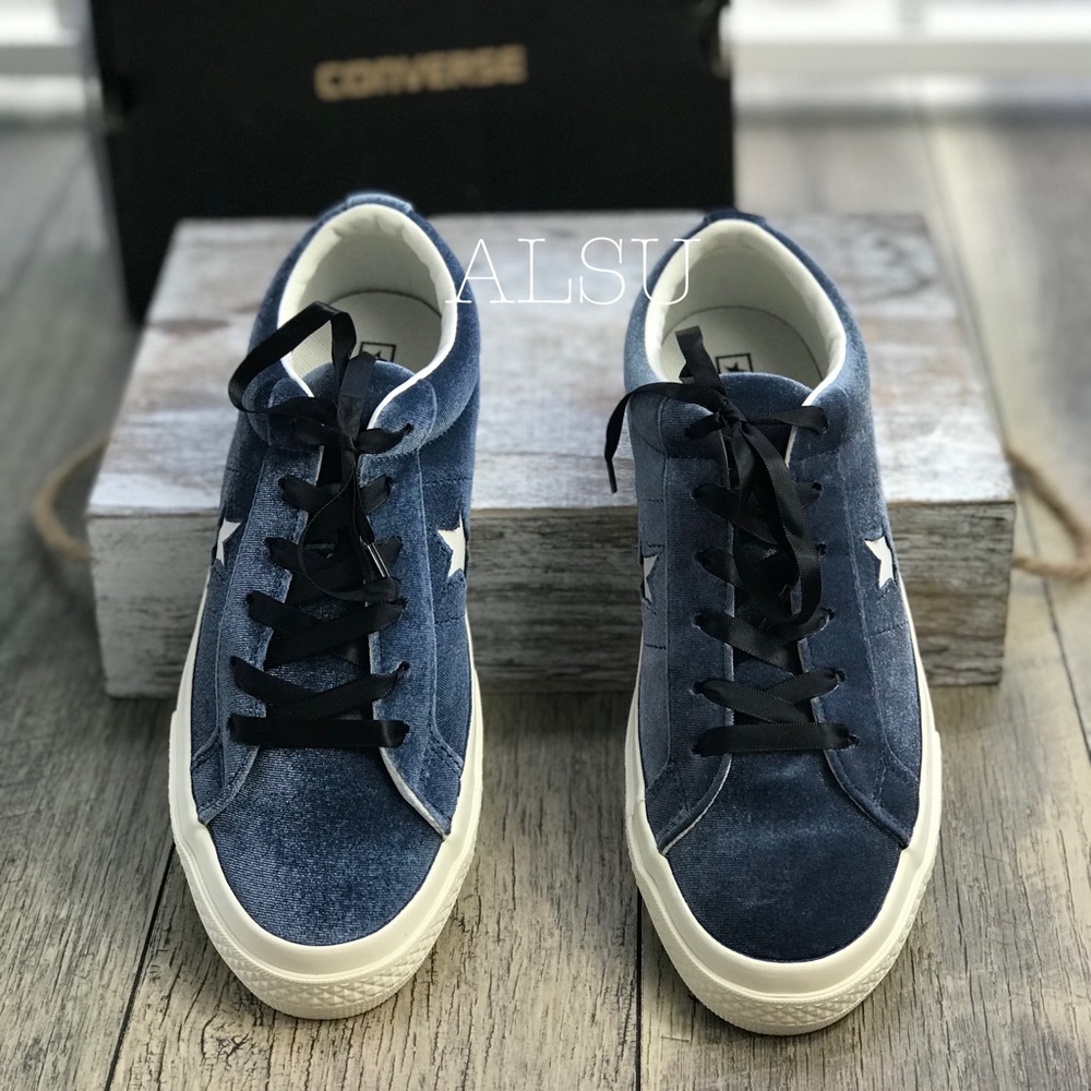 NWT Converse One Star OX Navy Egret J/W AUTHENTIC - Picture 3 of 7